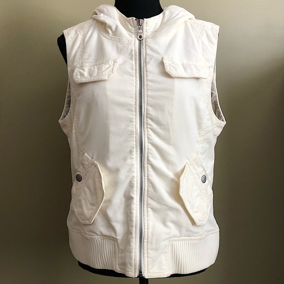 LOFT Jackets & Blazers - Ann Taylor Loft Hooded Corduroy zipper vest size M